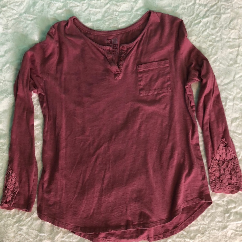 Nollie long lace sleeve top